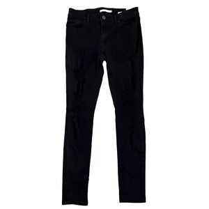 Levi's 711 Skinny Jeans‎ Womens 29 Ripped Indie Sleeze Sexy Baddie Moto Rocker